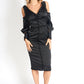 Night At The Museum Black Satin Dress
