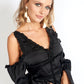 Night At The Museum Black Satin Dress