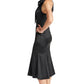 Eloise Dress - Stretch satin midi mermaid dress with neck tie