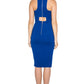Emma Dress - Sophisticated Sleeveless Midi with Keyhole & Cut-Out