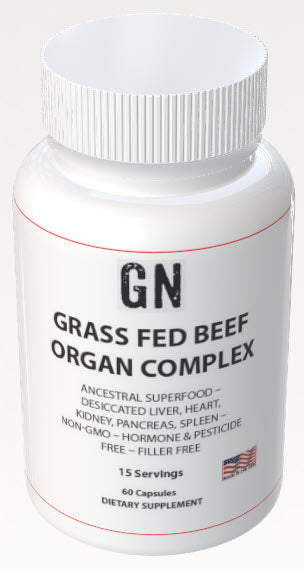Grass Fed Beef Organ Complex – Ancestral Superfood – Desiccated Liver, Heart, Kidney, Pancreas, Spleen