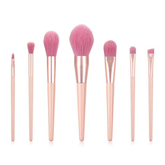 12pcs Nude Pink Makeup Brushes Kit Beauty Make Up Tool Loose Powder