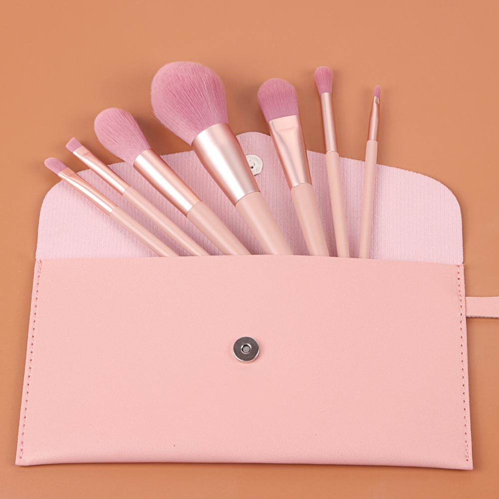 12pcs Nude Pink Makeup Brushes Kit Beauty Make Up Tool Loose Powder