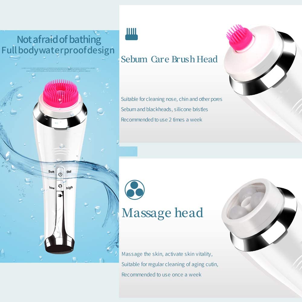 4 in 1 Electric Clearner Automatic Rotation Facial Cleansing Brush