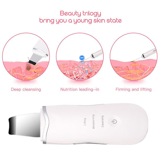 Ultrasonic Skin Scrubber Facial Cleaning Peeling Shovel Lifting
