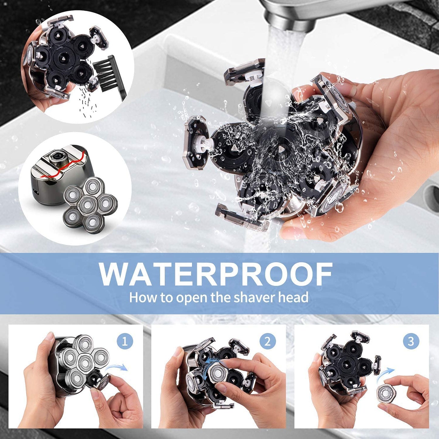 Multi Grooming Kit Digital Display Electric Shaver Hair Trimmer Beard