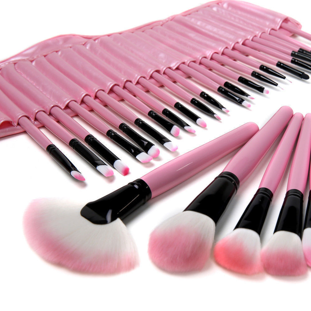Professional Makeup Tools 32 Pcs Makeup Brushes Wooden Color with