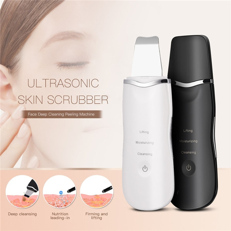 Ultrasonic Ion Deep Clean Skin Scrubber Pore Cleaner Exfoliating