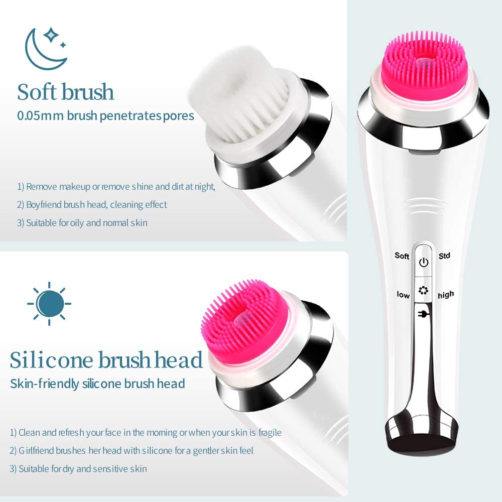4 in 1 Electric Clearner Automatic Rotation Facial Cleansing Brush