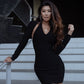 Knit on the Town Dress and Cardigan Set