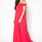 Women's Off Shoulder Wide Leg Jumpsuit With Pockets