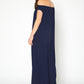 Women's Off Shoulder Wide Leg Jumpsuit With Pockets