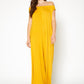 Women's Off Shoulder Wide Leg Jumpsuit With Pockets