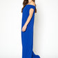 Women's Off Shoulder Wide Leg Jumpsuit With Pockets