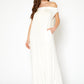 Women's Off Shoulder Wide Leg Jumpsuit With Pockets
