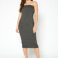 Women's Tube Bodycon Midi Dress
