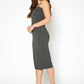 Women's Tube Bodycon Midi Dress
