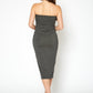 Women's Tube Bodycon Midi Dress