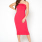 Women's Tube Bodycon Midi Dress