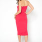 Women's Tube Bodycon Midi Dress