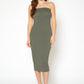 Women's Tube Bodycon Midi Dress