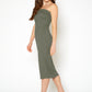 Women's Tube Bodycon Midi Dress