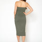 Women's Tube Bodycon Midi Dress