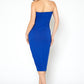 Women's Tube Bodycon Midi Dress