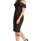 Layla Dress - Stretch crepe criss cross cut-out cold shoulder dress