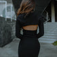 Knit on the Town Dress and Cardigan Set