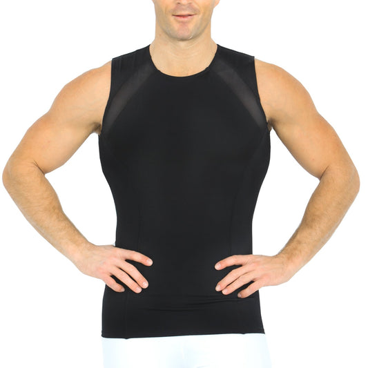 Insta Slim Compression Side & Back Mesh Panel Sleeveless Crew Neck