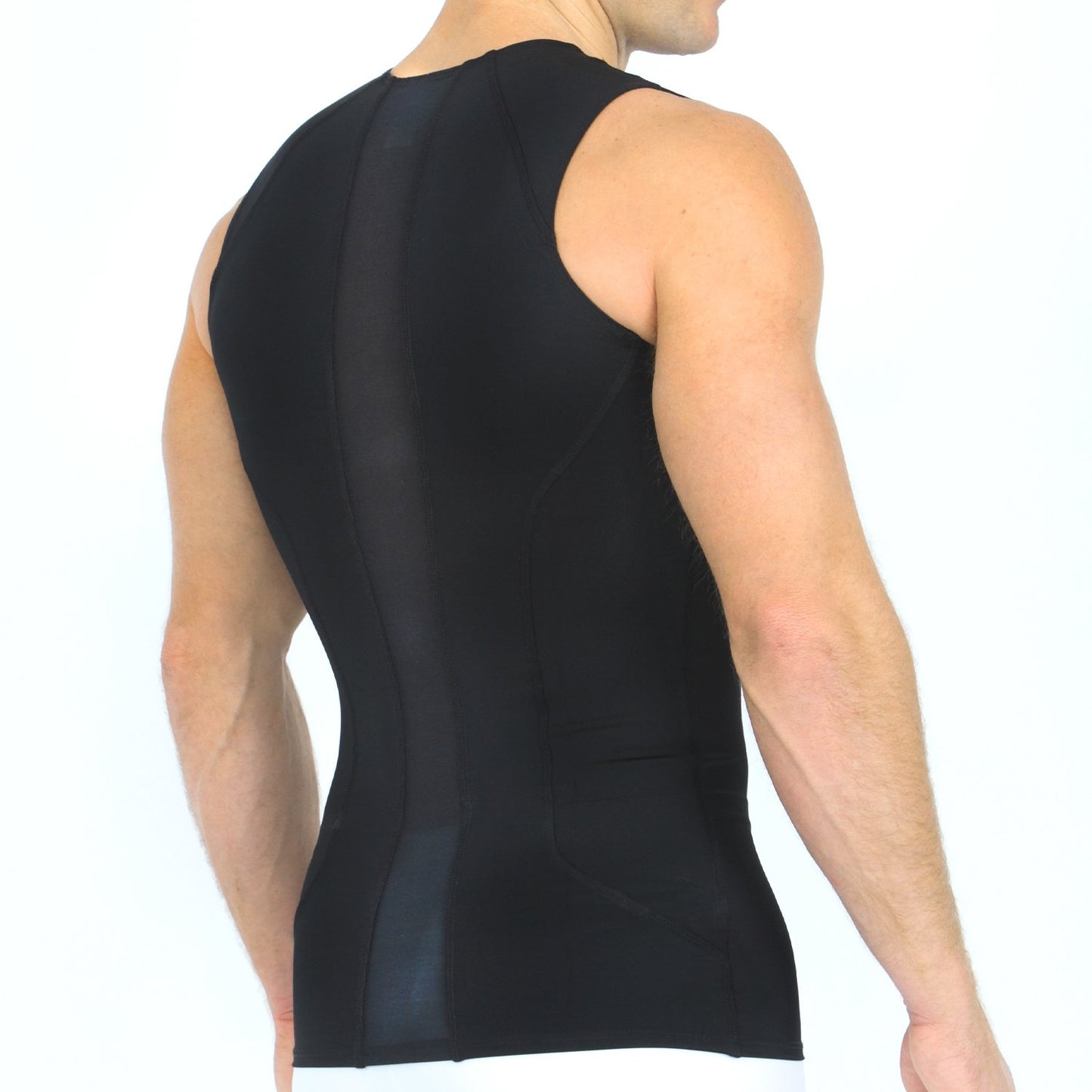 Insta Slim Compression Side & Back Mesh Panel Sleeveless Crew Neck
