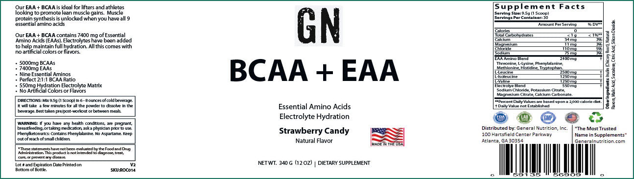 BCAA + EAA Strawberry Candy 300g w/Natural Flavor