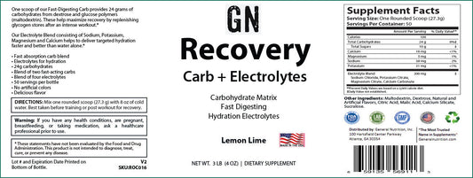 Recovery Carb + Electrolytes: Lemon Lime 1365g