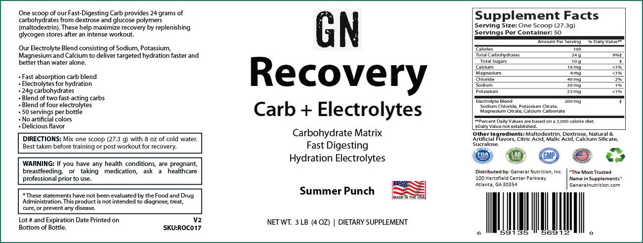 Recovery Carb + Electrolyte Summer Punch 1365g