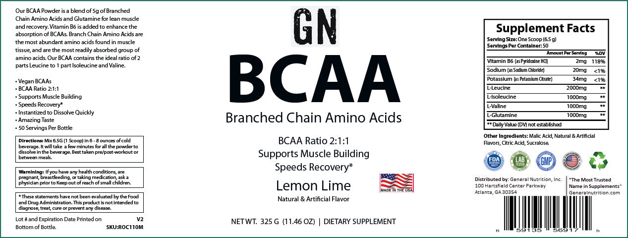 BCAA Lemon Lime 325g – 50 servings