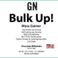 6lb Bulk Up! Mass Gainer Chocolate Milkshake w/Low Sugar