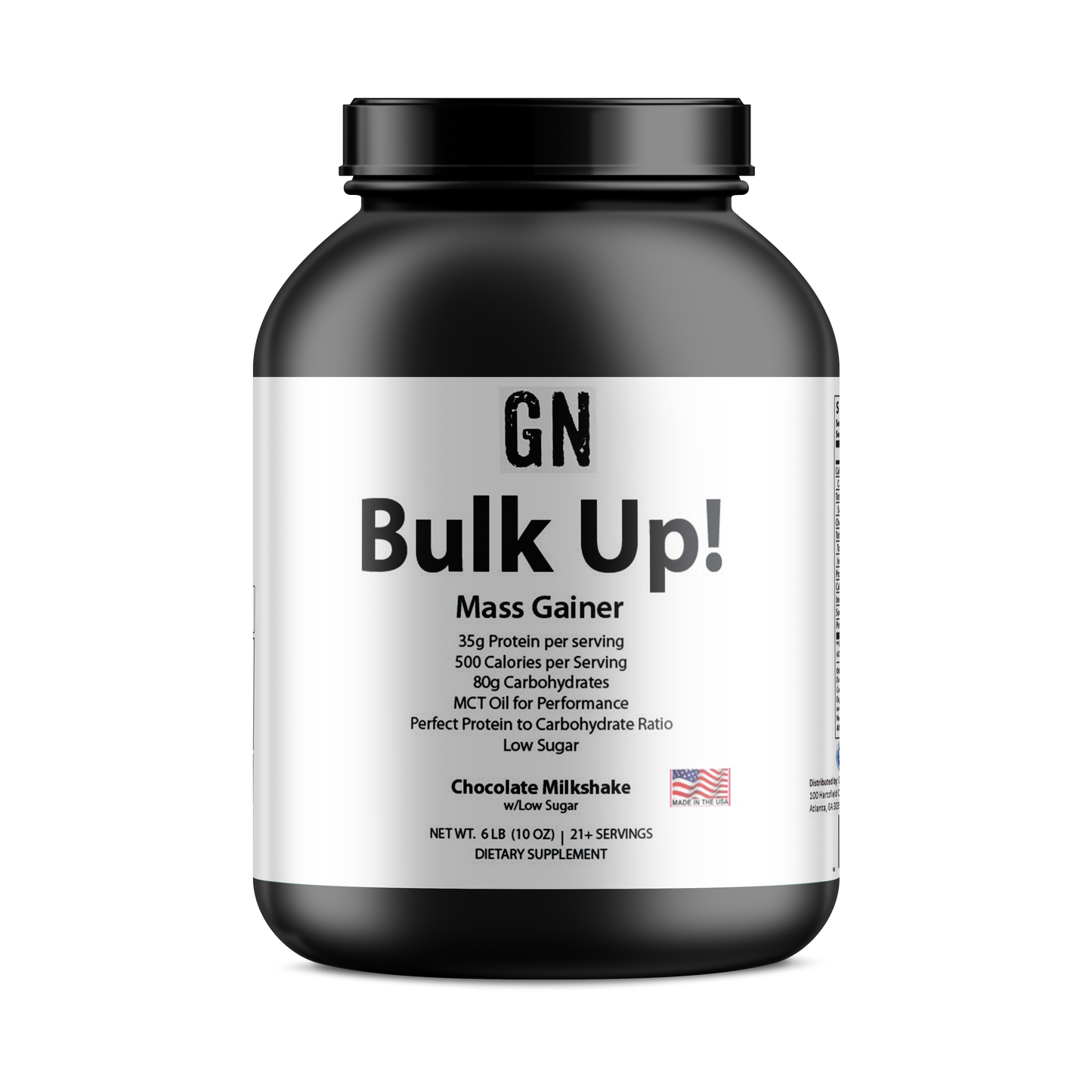 6lb Bulk Up! Mass Gainer Chocolate Milkshake w/Low Sugar