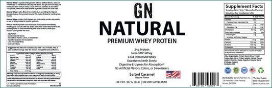 2lb Whey Natural Salted Caramel – 28 serv.