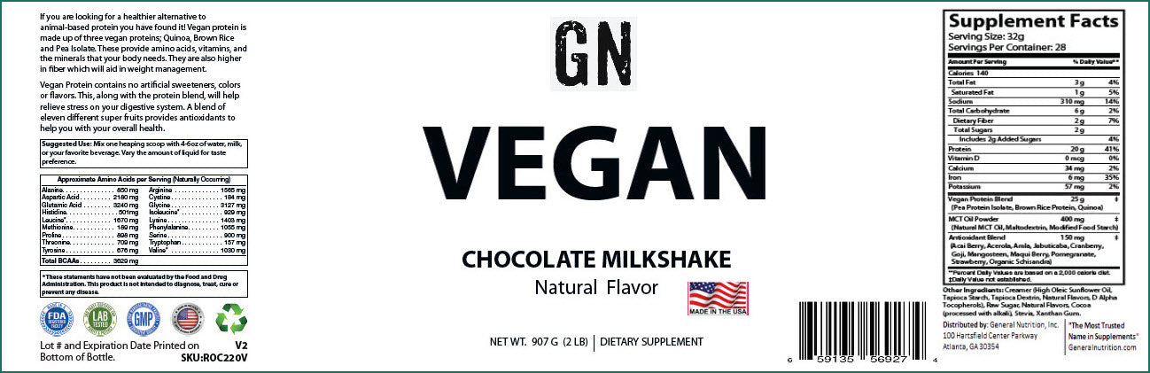 2lb Vegan Protein Chocolate – 28 servings