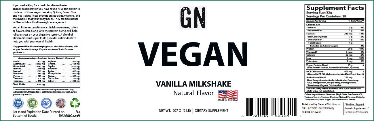 2lb Vegan Protein Vanilla – 28 servings