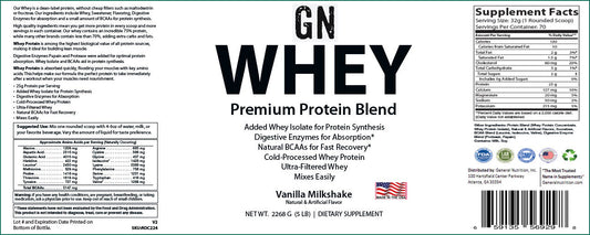 5lb Whey Protein Vanilla – 70 servings