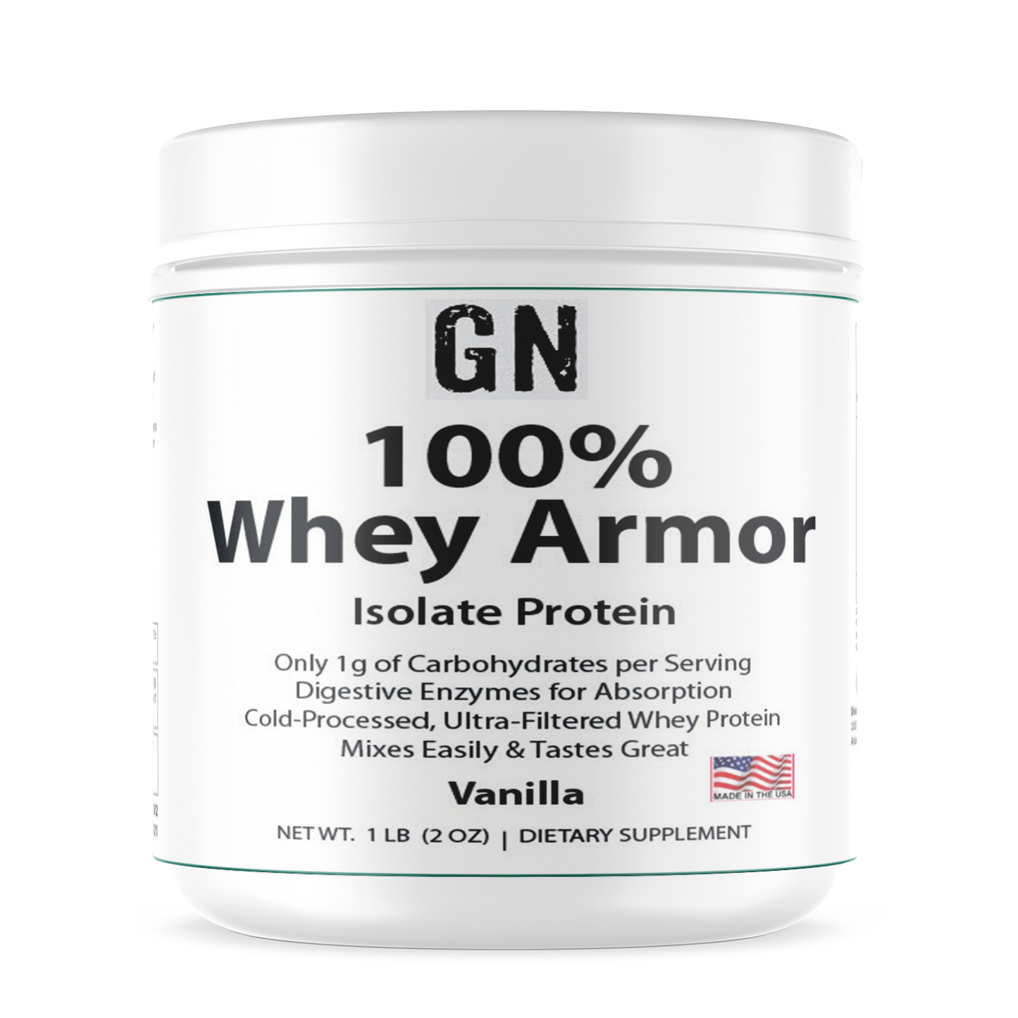 1lb 100% Whey Armor Isolate Protein Vanilla