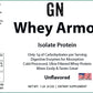 1lb Whey Armor Isolate Protein Unflavored