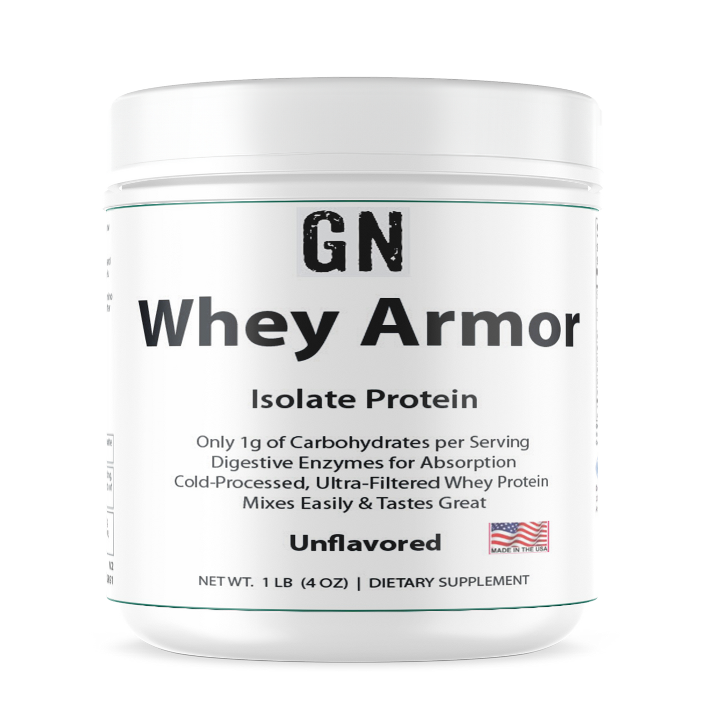 1lb Whey Armor Isolate Protein Unflavored