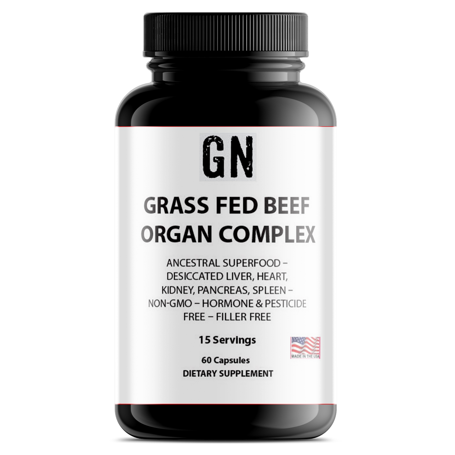 Grass Fed Beef Organ Complex – Ancestral Superfood – Desiccated Liver, Heart, Kidney, Pancreas, Spleen