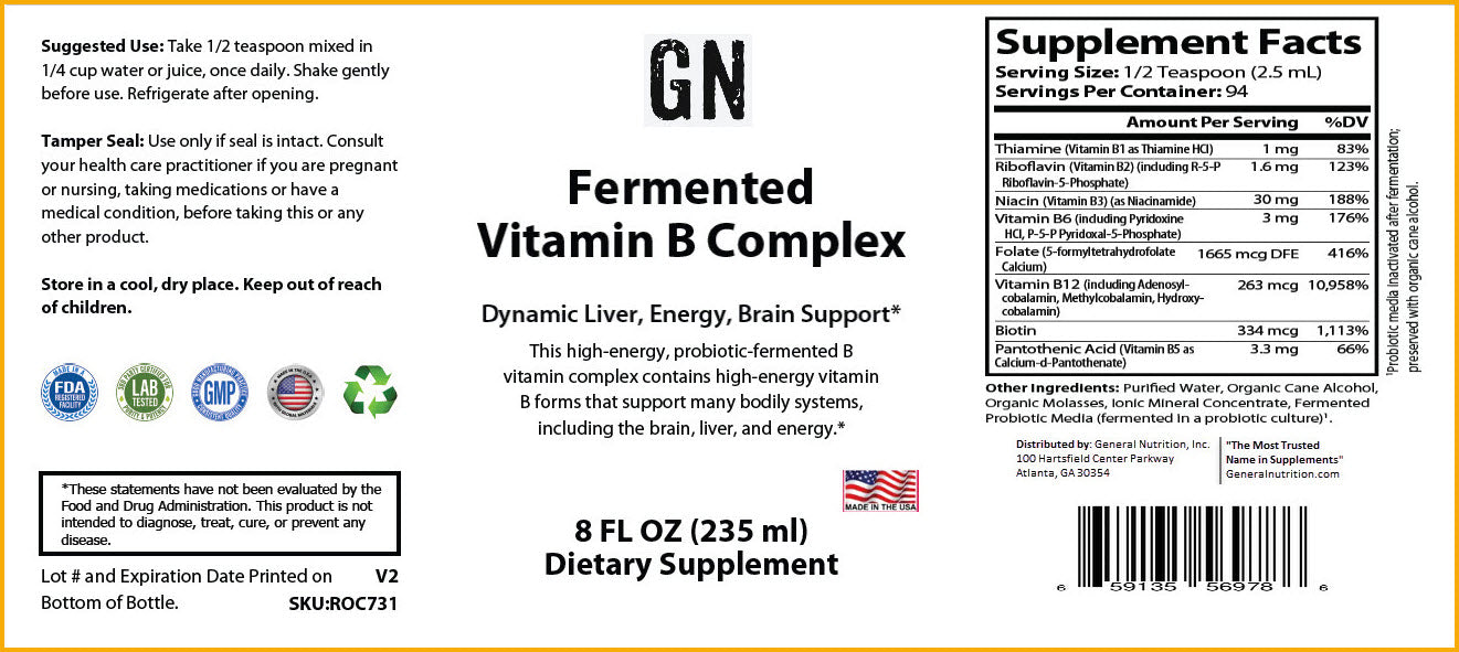 Fermented Vitamin B Complex 8 fl oz