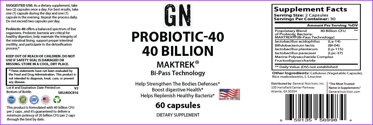 Probiotic - 40 Billion CFU
