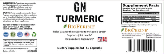 Turmeric w/BioPerine - 650mg