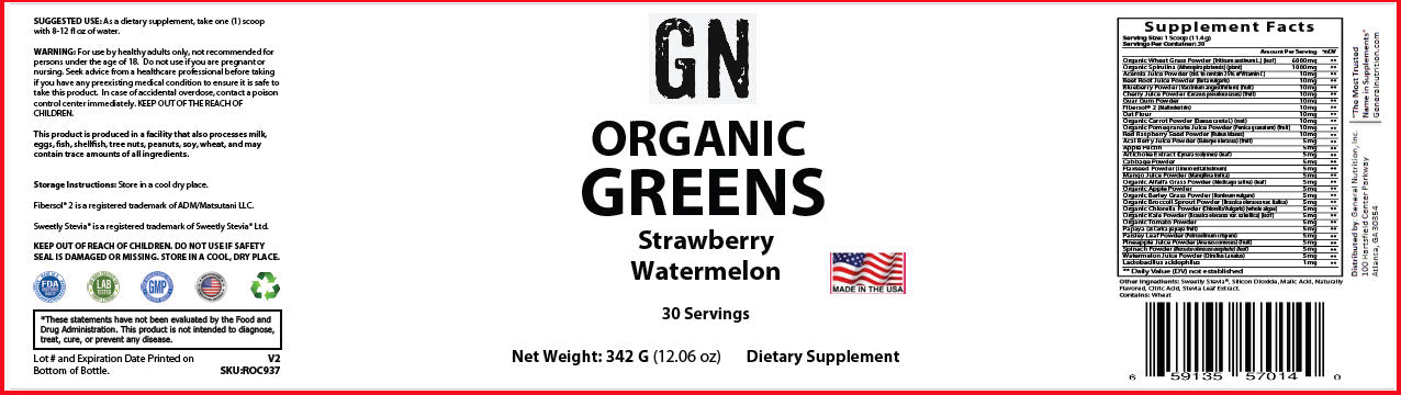 Organic Super Greens - Watermelon
